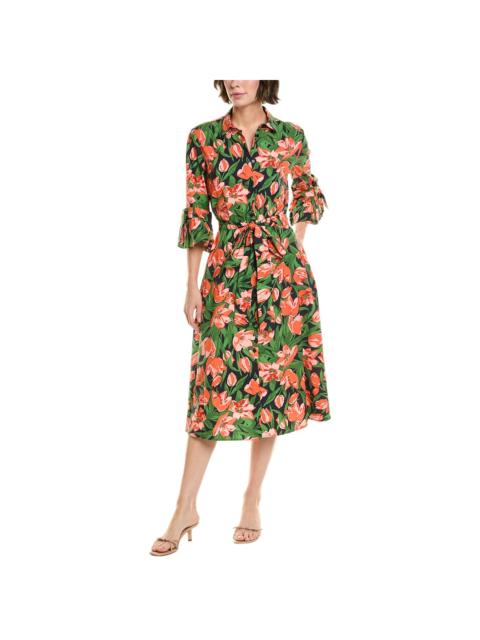 CAROLINA HERRERA Carolina Herrera Bow Flounce Sleeve Shirtdress