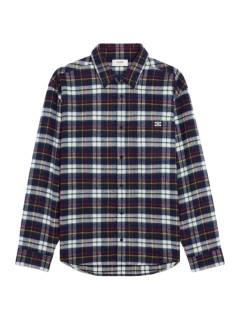 CELINE Celine Men Soft Checked Brushed Wool Shirt