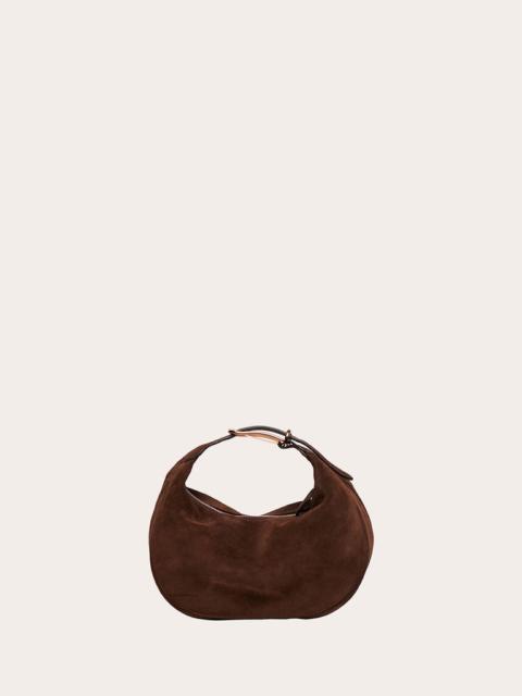 Liffner MOON POUCH DARK BROWN SUEDE
