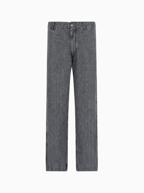 GIORGIO ARMANI DENIM COLLECTION LINEN JEANS