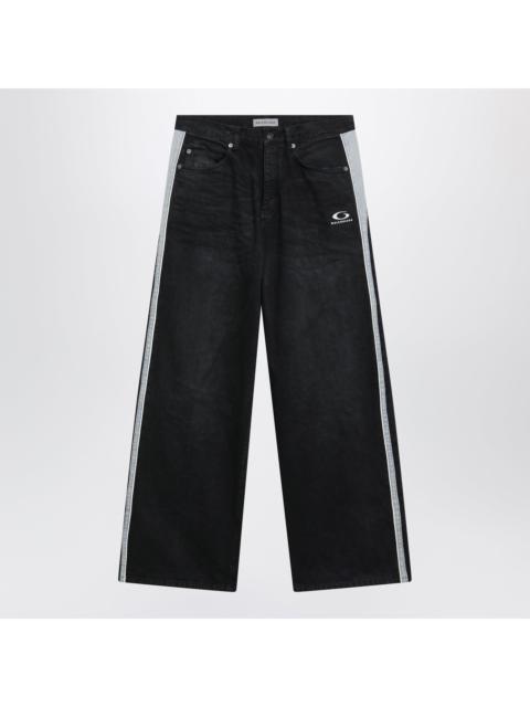 BALENCIAGA Balenciaga Denim Trousers With Dark Brown And Black Trims Men
