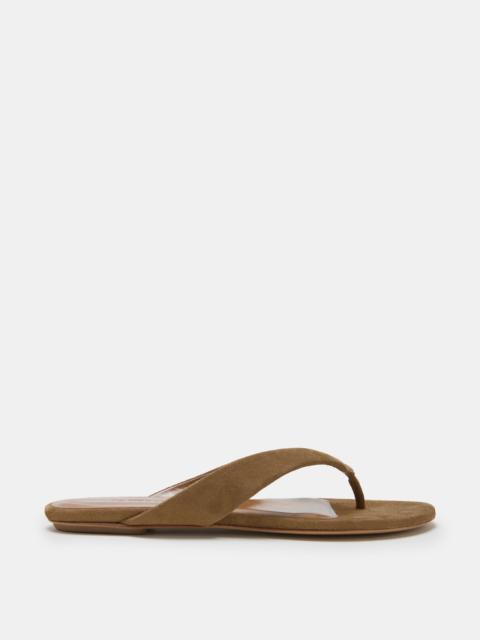 LE MONDE BÉRYL Flat Thong Sandal / Taupe Suede