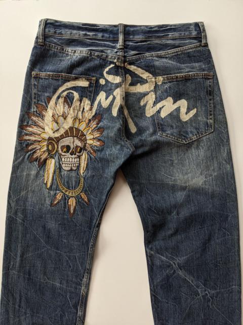 Other Designers Japanese Brand - Onirin ripped jeans Dayak Tribes embroidery