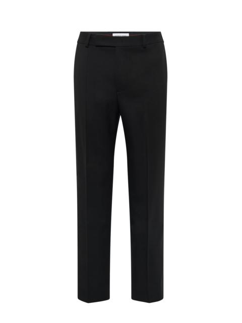 Marine Serre Virgin Wool Twill Pleated Trousers