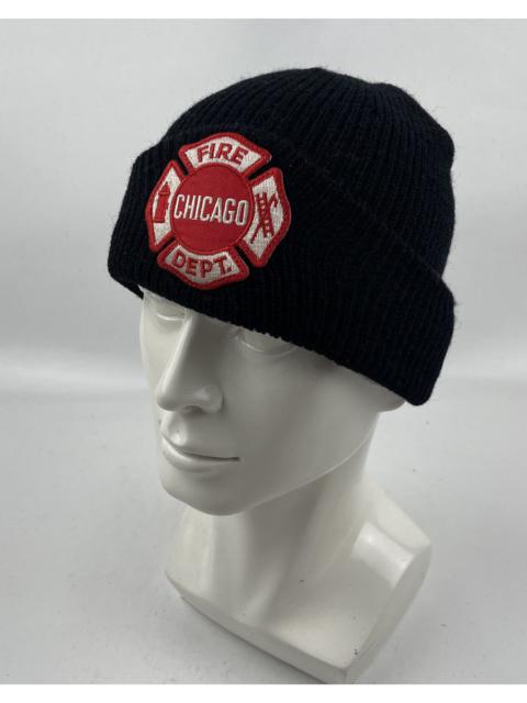 Other Designers Vintage - chicago fire dept beanie hat snow cap tc40