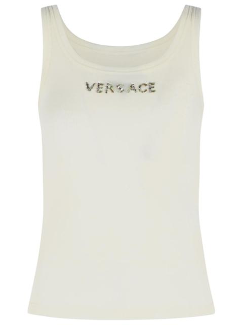 VERSACE Versace Virgin Wool Tank Top Cream Women