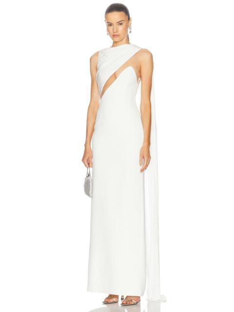 David Koma Draped Chest Detail Gown