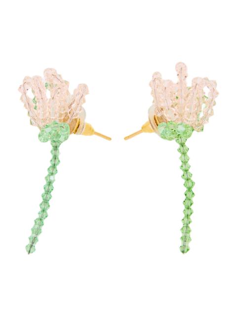 Cluster Crystal Flower Earring