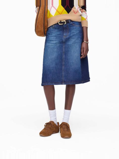 Marc Jacobs TWO TONE SHADOW DENIM SKIRT
