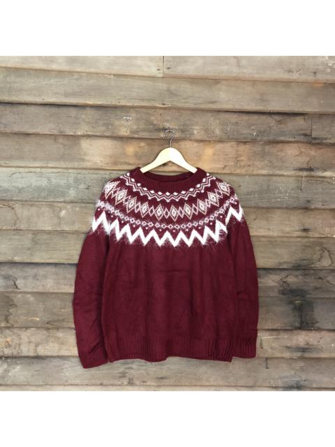 Other Designers Homespun Knitwear - Glacier Neck Navajo Knit Sweater