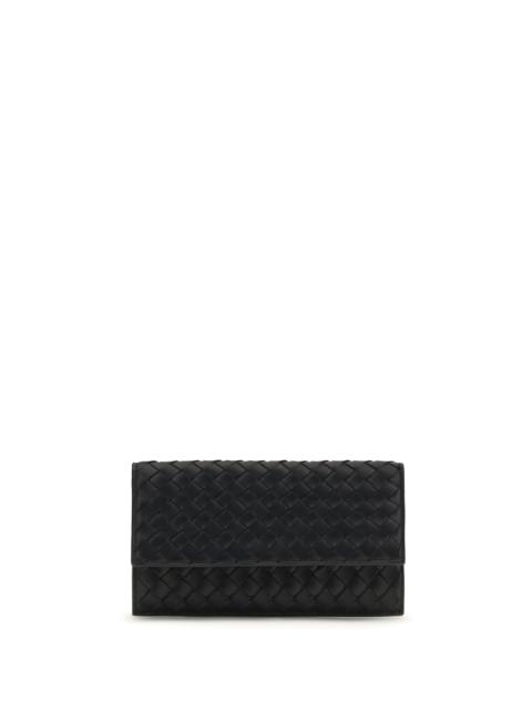 Bottega Veneta Bottega Veneta Intrecciato Bifold Wallet Black-Gold