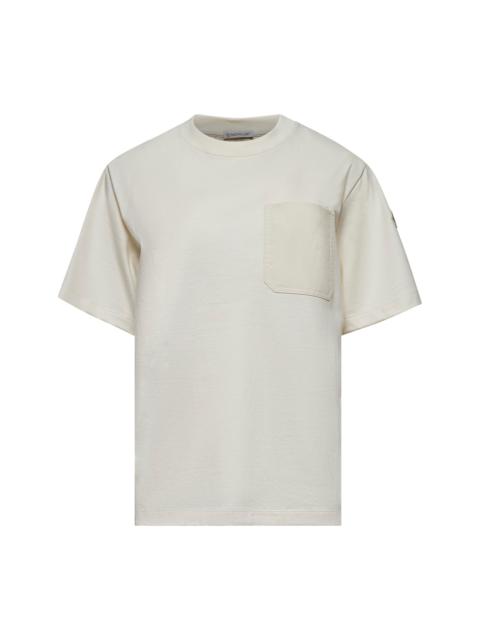Moncler Moncler Women Ivory Cotton Pocket T-Shirt