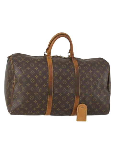 Louis Vuitton Keepall leather travel bag