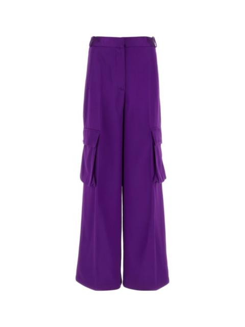 Versace Woman Purple Satin Cargo Pant