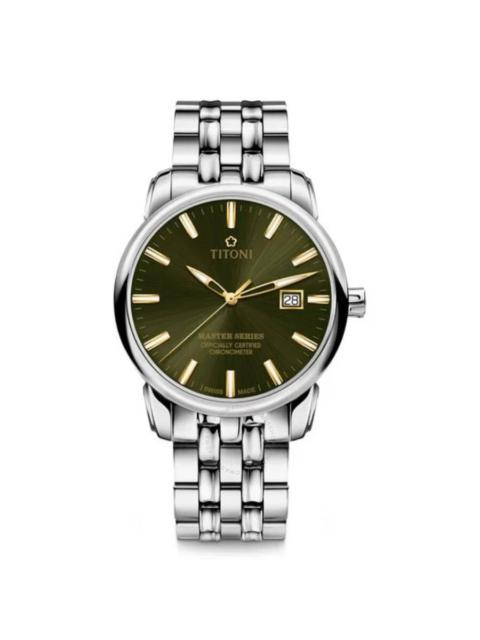Other Designers Titoni Master Series Automatic Green Dial Men's Watch 83188-S-660Y