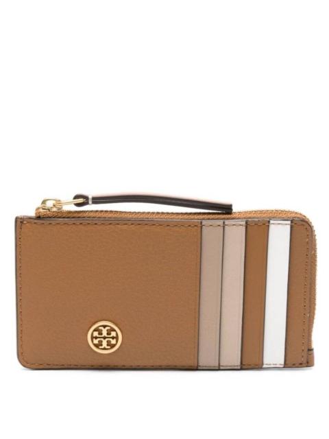 Other Designers Tory Burch Tigers Eye Pebbled Leather Robinson Card Case