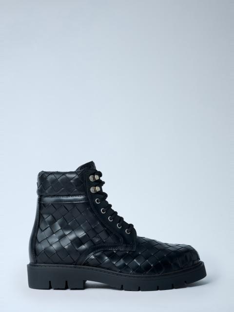 Bottega Veneta Haddock Lace-Up Ankle Boots