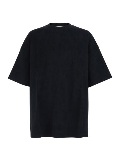 ESSENTIALS Fear Of God Men Black T-Shirt 'Signature 90'S Short Sleeve Tee Essentials' With Round Neck And Short