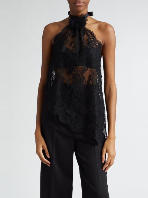 Dolce & Gabbana Floral Lace Halter Top