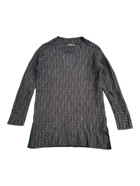 FENDI Fendi zucca monogram wool longsleeve tshirt