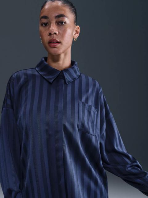 Nike Nike Women's Sportswear Jacquard Striped Button Down Top