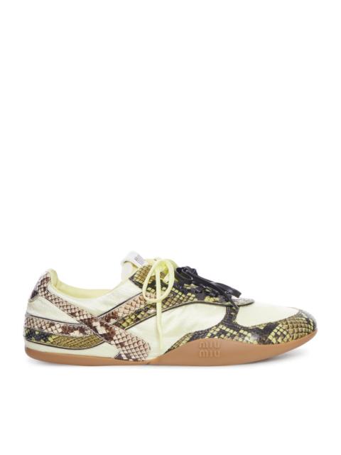 Miu Miu Miu Miu Women Python-Effect Sneaker
