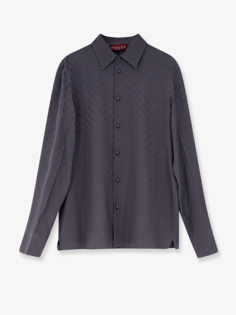 GUCCI Gucci Gg Jacquard Silk Shirt