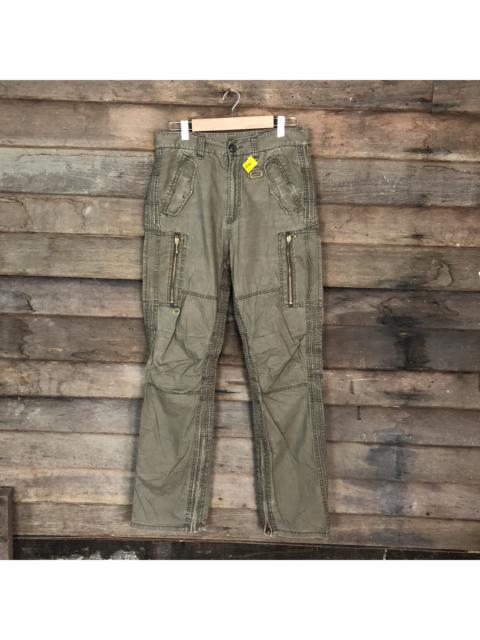 Other Designers Double Edge Sword - Double Edge faded Green multi pocket Cargo Pants #3976