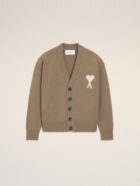 AMI Paris BEIGE WOOL AMI DE COEUR CARDIGAN