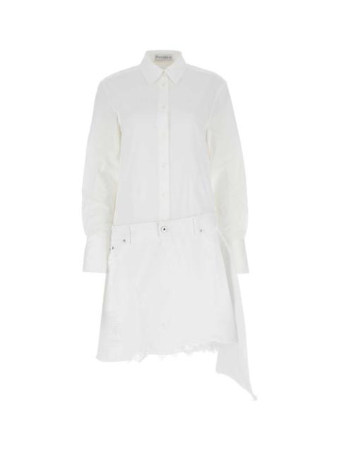Other Designers Jw Anderson Women White Poplin And Denim Dress