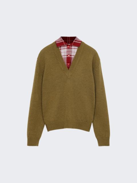 Loewe Trompe L'oeil Sweater Green