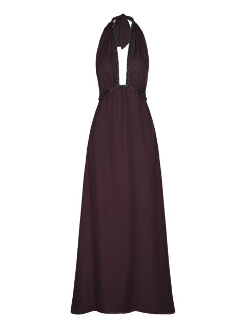 Johanna Ortiz New Destiny Silk Maxi Dress brown