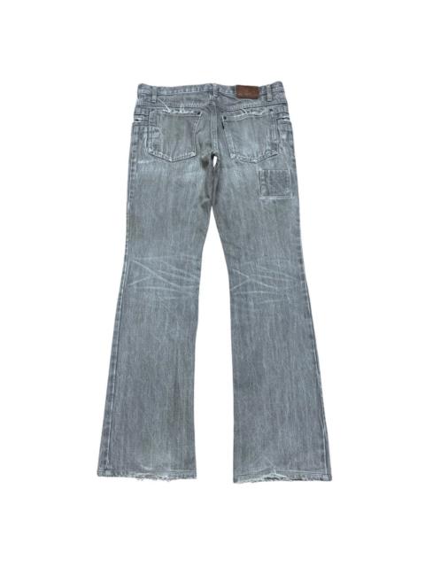 Other Designers L7 Real Hip Grey Denim Flare Jeans