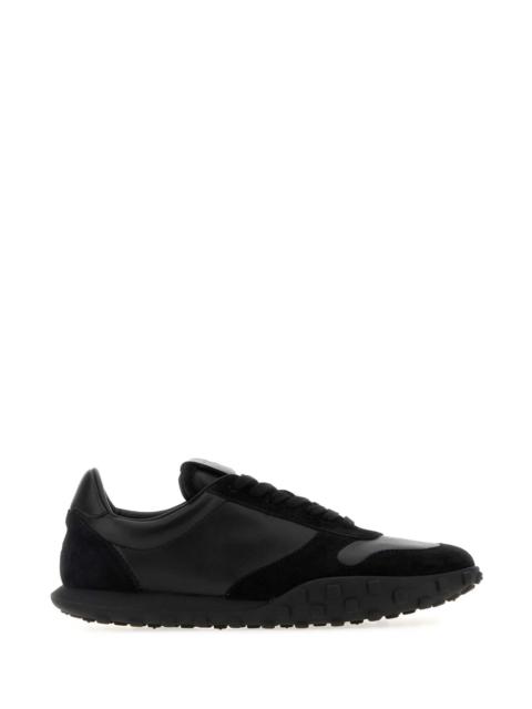 Jil Sander Jil Sander Men Black Nappa Leather And Suede Moon Sneakers