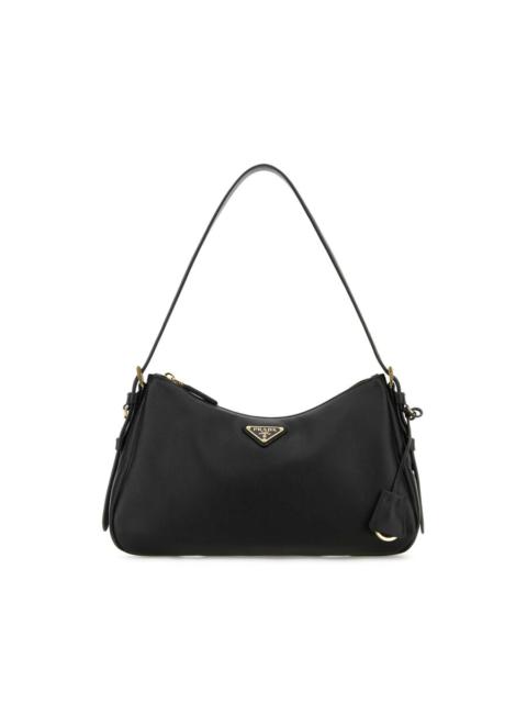Prada Prada Black Leather Medium Aimée Shoulder Bag