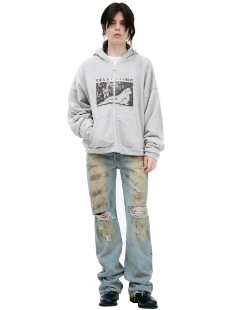 Enfants Riches Déprimés GREY HOODIE WITH PATCHES