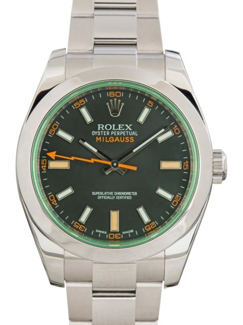 ROLEX Used Rolex Milgauss Stainless Steel 116400 Black Dial