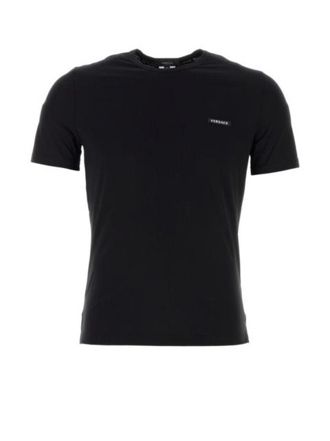 VERSACE Black Stretch Nylon T-Shirt