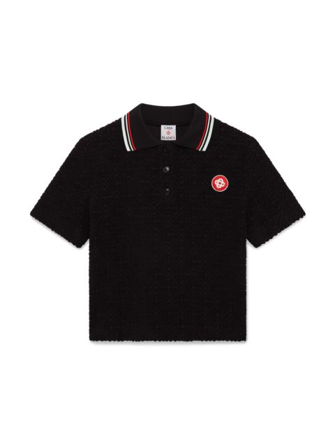 CASABLANCA Monogram Jacquard Towelling Polo Shirt