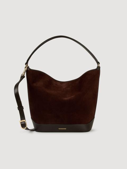 Sandro SUEDE AND LEATHER BAG TANGOSO