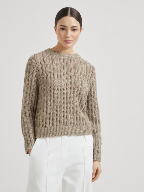 Brunello Cucinelli Soft wool, cashmere and mohair dazzling rib sweater