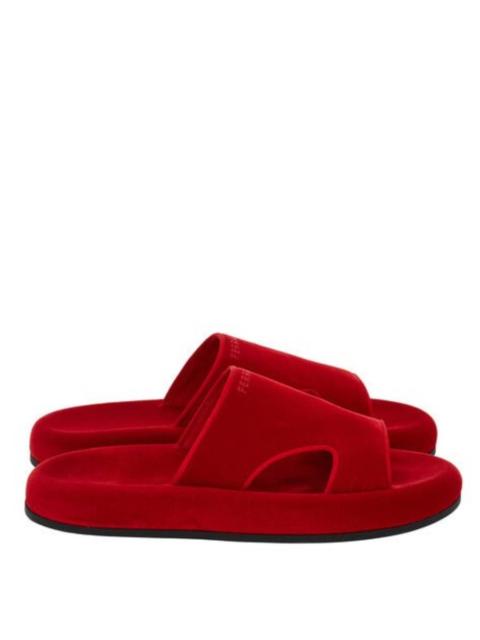 FERRAGAMO Ferragamo Velvet Slide Sandals, Size 9