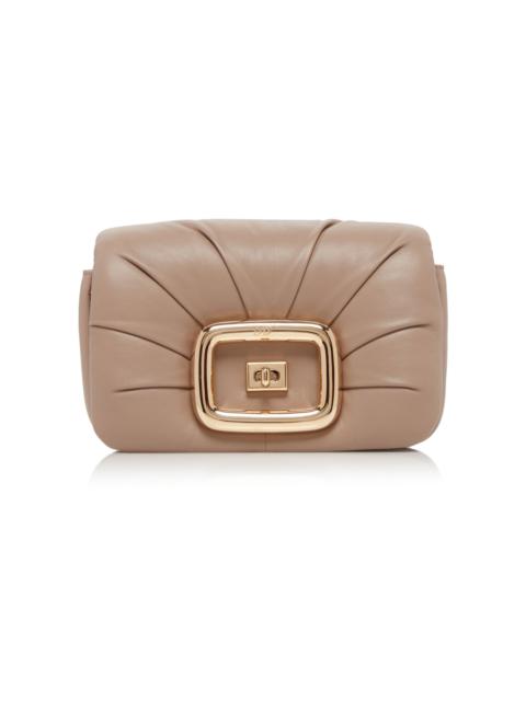 Roger Vivier Viv' Choc Me Leather Mini Bag neutral