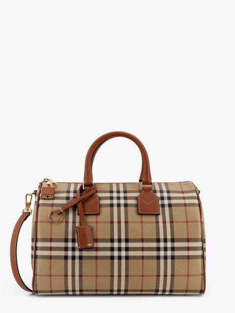 Burberry Burberry Coated Canvas Handbag With Check Pattern