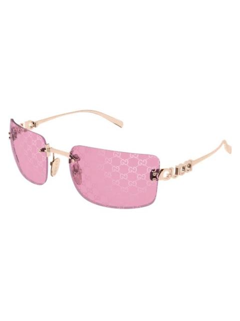 GUCCI Gucci Pink Logo Wrap Ladies Sunglasses GG2038S 004 61