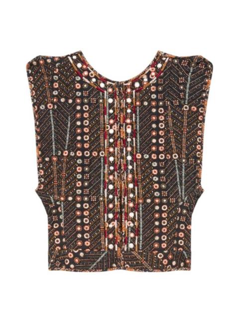 Isabel Marant Étoile Isabel Marant Etoile Cerza Short Embroidered Cardigan