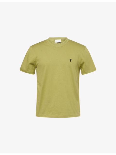 AMI Paris ADC Logo-Embroidered Cotton-Jersey T-Shirt