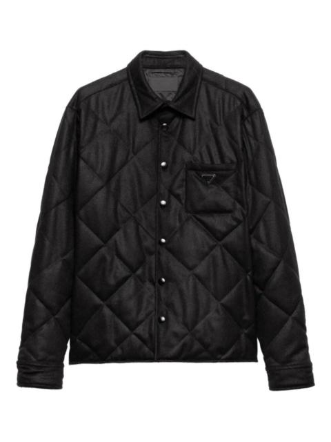 Prada Men Quilted Cashmere Shirt Jacket