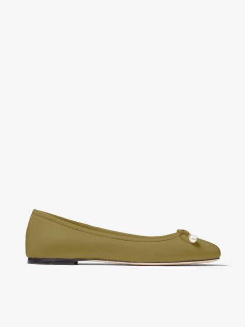 JIMMY CHOO Elme Flat
Caper Green Nappa Leather Flats