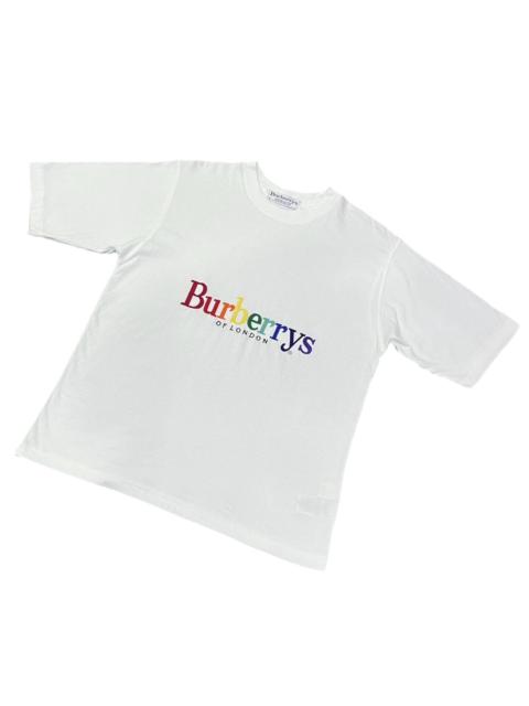Burberry 🔥Vtg 90's BURBERRYS OF LONDON Embroidery “RAINBOW” Spellout